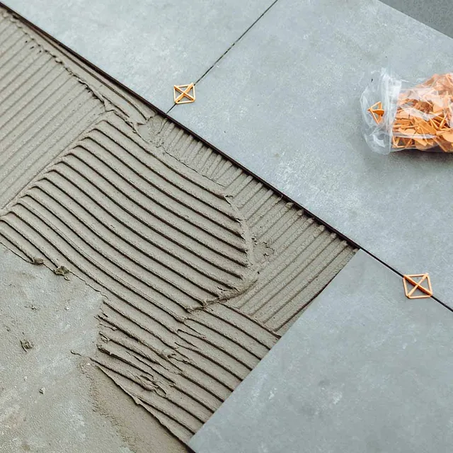 Bodenverlegung auf Baustelle